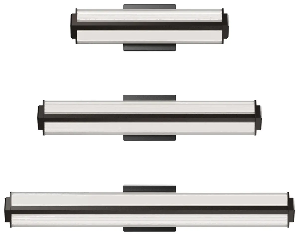 Mirror luminaire in three long-form lengths: 36×8 / 52×8 / 70×8 cm